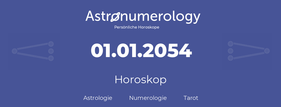 Horoskop für Geburtstag (geborener Tag): 01.01.2054 (der 1. Januar 2054)