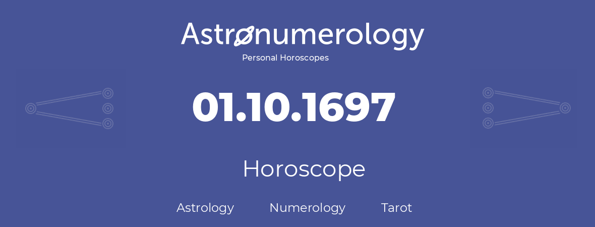 Horoscope for birthday (born day): 01.10.1697 (Oct 01, 1697)