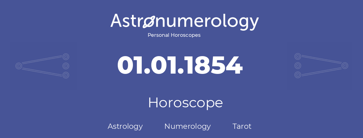 Horoscope for birthday (born day): 01.01.1854 (January 1, 1854)