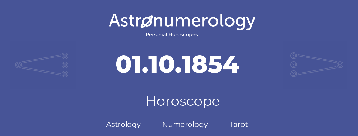 Horoscope for birthday (born day): 01.10.1854 (Oct 1, 1854)