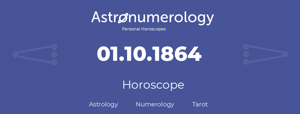 Horoscope for birthday (born day): 01.10.1864 (Oct 1, 1864)