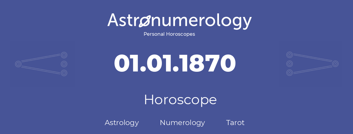 Horoscope for birthday (born day): 01.01.1870 (January 1, 1870)