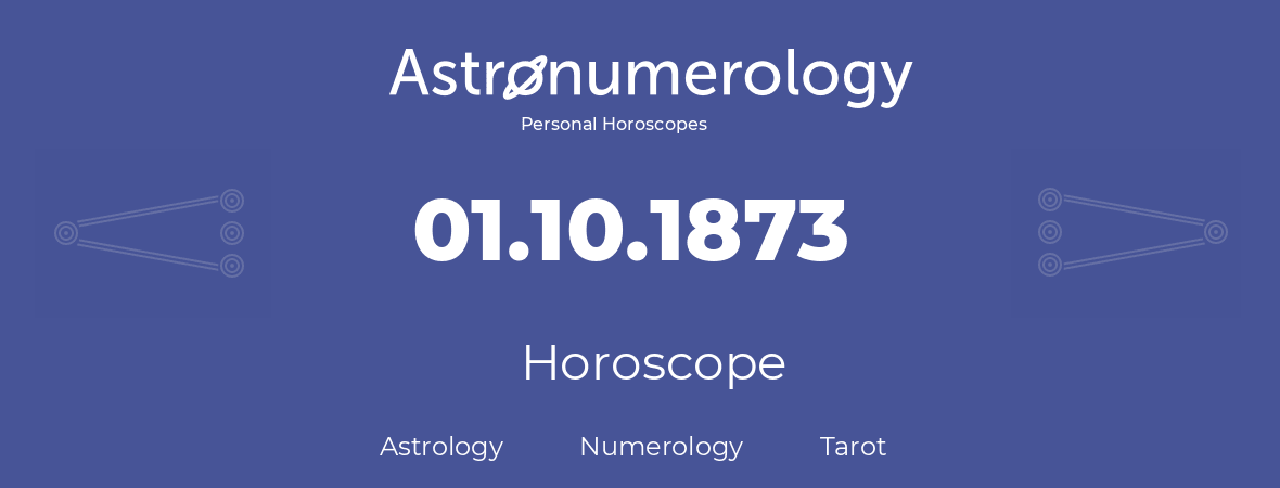 Horoscope for birthday (born day): 01.10.1873 (Oct 1, 1873)