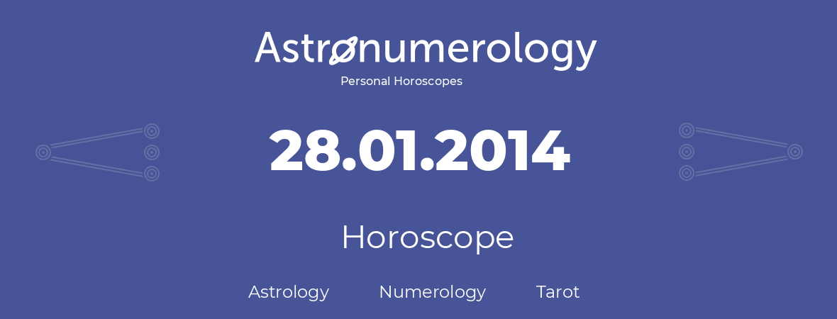 Horoscope for birthday (born day): 28.01.2014 (January 28, 2014)