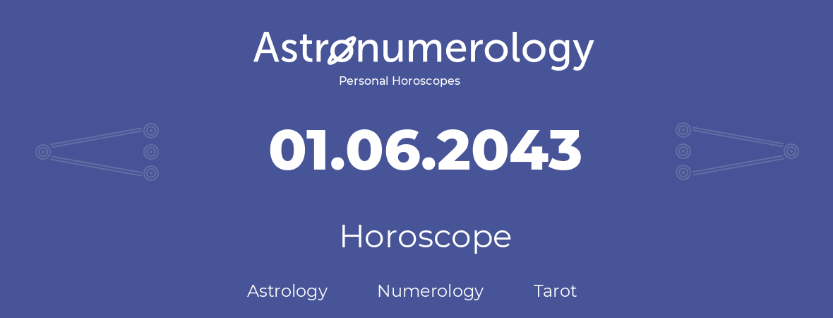 Horoscope for birthday (born day): 01.06.2043 (June 31, 2043)