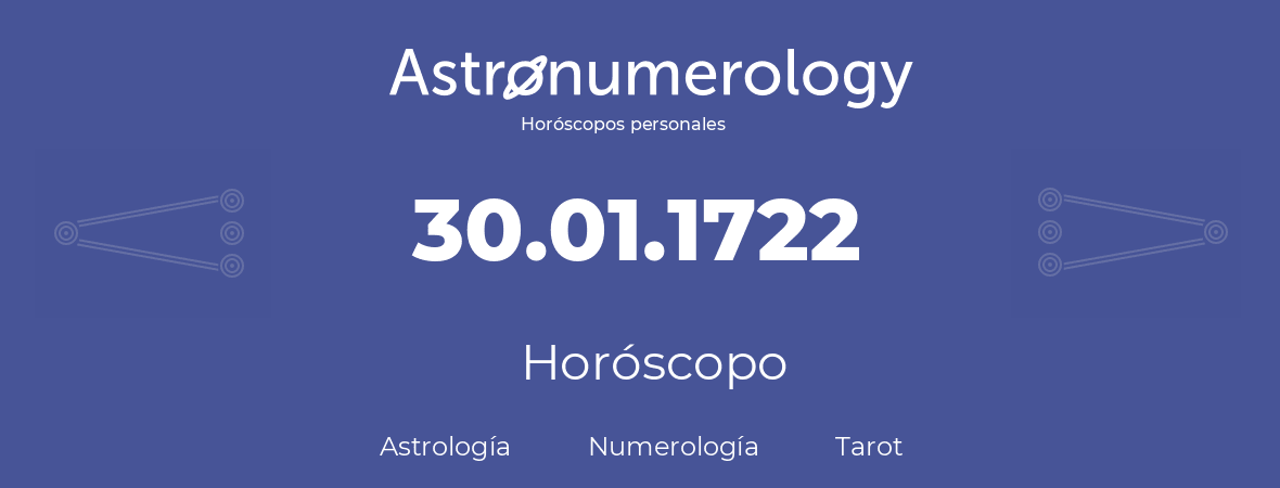 Fecha de nacimiento 30.01.1722 (30 de Enero de 1722). Horóscopo.