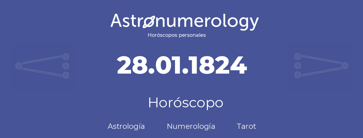 Fecha de nacimiento 28.01.1824 (28 de Enero de 1824). Horóscopo.