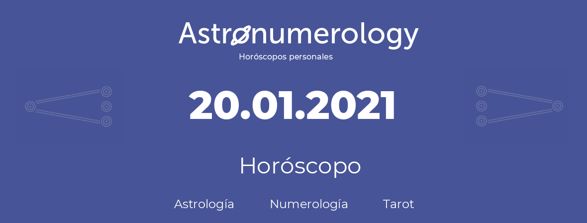 Fecha de nacimiento 20.01.2021 (20 de Enero de 2021). Horóscopo.