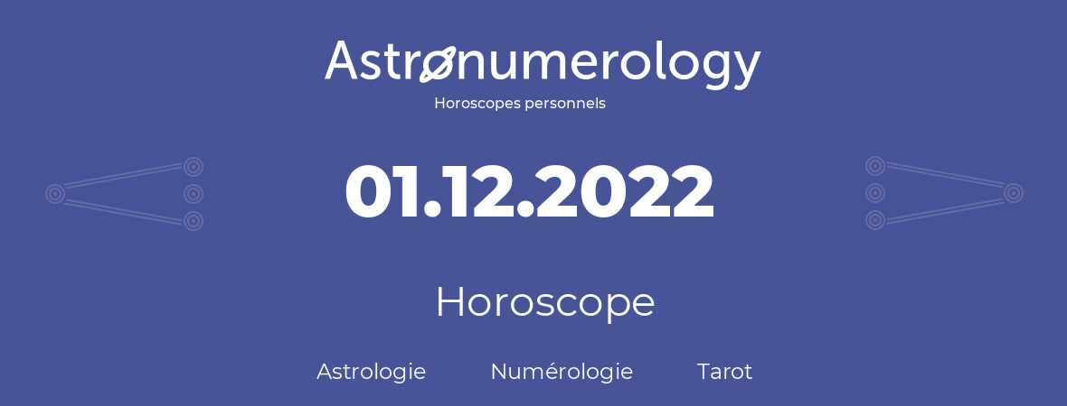 Horoscope pour anniversaire (jour de naissance): 01.12.2022 (1 Décembre 2022)